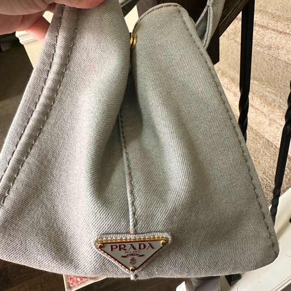 Prada Gray Canvas Tote Bag - Picture 11 of 15